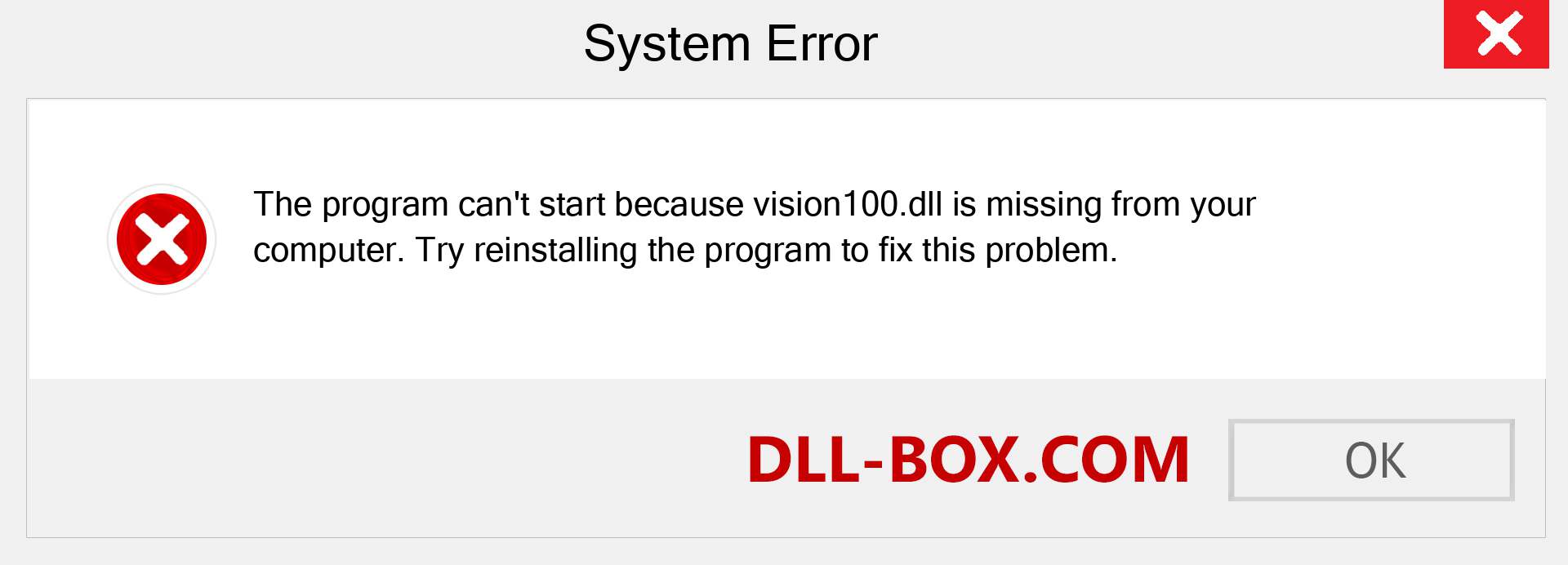  vision100.dll file is missing?. Download for Windows 7, 8, 10 - Fix  vision100 dll Missing Error on Windows, photos, images